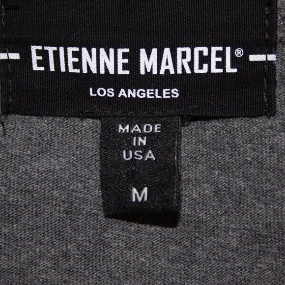 Etienne Marcel Top Sz M Gray Red Zipper Detail Crop Hi Lo 100% Cotton Top - Picture 11 of 14